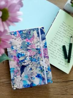 Ručně vázaný zápisník - V pugétu lučních květů