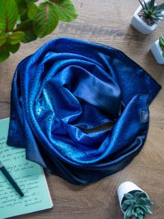 Šátek - Máky v královské modré Velikost: 53 x 53 cm