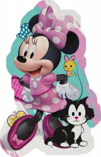 EUROSWAN Tvarovaná osuška Minnie hearts 100% Polyester, 80/120 cm