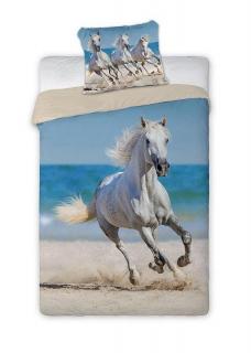 FARO Povlečení Kůň na pláži 100% bavlna 140x200, 70x90 cm