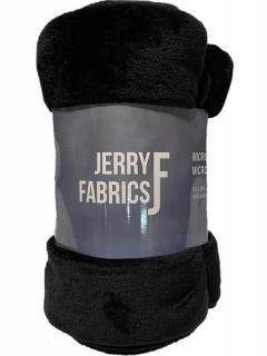 JERRY FABRICS Deka microflanel super soft Černá 100% polyester 150x200 cm