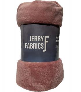 JERRY FABRICS Deka microflanel super soft Starorůžová Polyester 150x200 cm