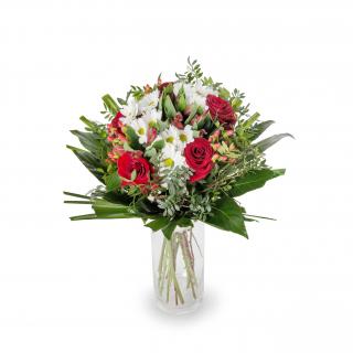 Puget růží a chryzantém Velikost kytice: Střední (na obrázku)