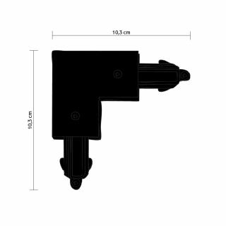 Angle connector Halo Track černý