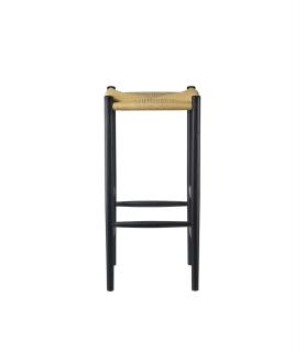 Barová židle Barstol z dubového dřeva Barva dřeva:: černá, Rozměry:: 67x37x37cm