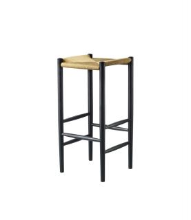 Barová židle Barstol z dubového dřeva Barva dřeva:: černá, Rozměry:: 77x37x37cm