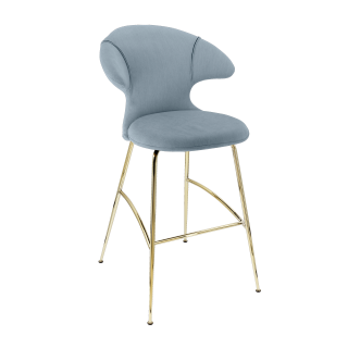 Barová židle Time Flies Barva nohou:: bronz, barva potahu:: světle modrá