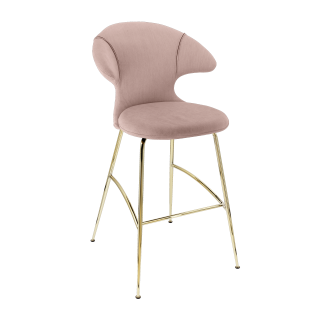 Barová židle Time Flies Barva nohou:: bronz, barva potahu:: světle růžová