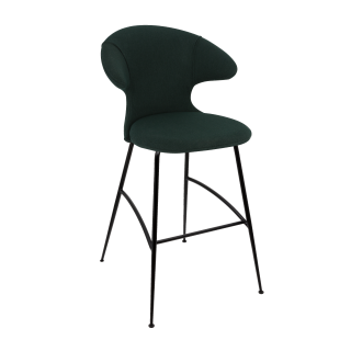 Barová židle Time Flies Barva nohou:: černá, barva potahu:: tmavě zelená