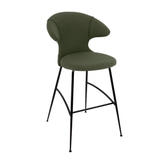 Barová židle Time Flies Barva nohou:: černá, barva potahu:: Zelená