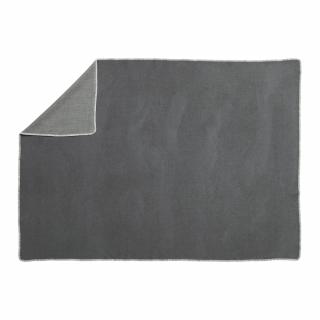 Bavlněná/vlněná deka Pappelina YLVA Dark Grey/Charcoal