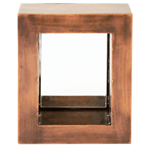 Dekorativní kovové zrcadlo varianta: a) bronzový