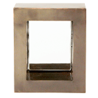 Dekorativní kovové zrcadlo varianta: b) šedý
