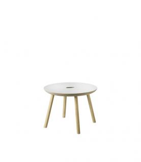Konferenční stolek Gesja z dubového dřeva Barva dřeva:: bílá, Šířka stolu:: 55cm