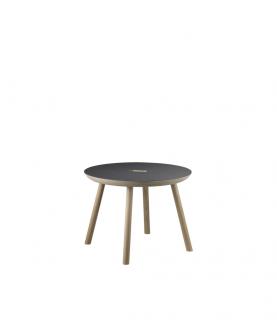 Konferenční stolek Gesja z dubového dřeva Barva dřeva:: černá, Šířka stolu:: 55cm
