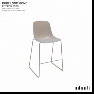Kuchyňská židle Pure Loop Mono Barva kovové konstrukce: Sand 514F, Barva sedáku a opěradla z recyklovaného plastu: Sand IS514