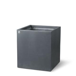 Květináč betonového vzhledu Division Lite Cube Barva:: antracitová, Rozměry:: 40x40x44cm