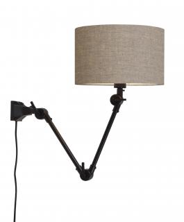 Nástěnná lampa Amsterdam 3220 různé barvy, vel. M barva stínidla: linen dark (LD) - 100% len