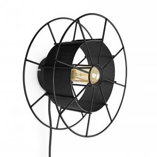 Nástěnná lampa Spool Wall Black barva stínidla: černá