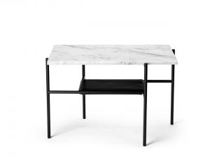 Odkládací stolek Stone z mramorové desky Barva mramoru:: bílá, Rozměry:: 44x65x43cm