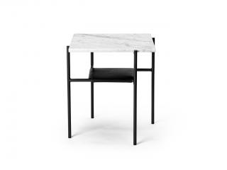 Odkládací stolek Stone z mramorové desky Barva mramoru:: bílá, Rozměry:: 50x43x43cm