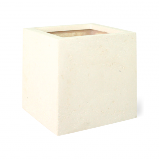 Polystone Square květináč Creme Rozměry: 18 cm šířka x 18 cm hloubka x 18 cm výška