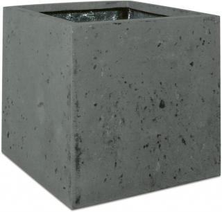 Polystone Square květináč Grey Rozměry: 30 cm šířka x 30 cm hloubka x 30 cm výška