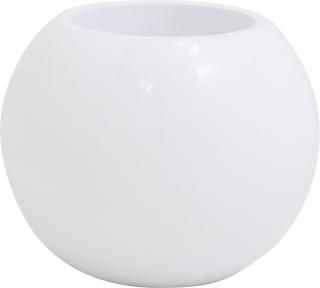 Premium Globe květinový obal White Rozměry: 40 cm průměr x 32 cm výška