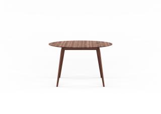 Rozšířitelný jídelní stůl PlayRound z masivu- Ø120cm typ dřeva:: přírodní ořech, Varianta:: nerozšířitelný