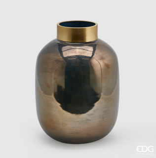 Skleněná váza Collometal H33 bronzová