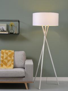 Stojací lampa Hampton bílá 6030 různé barvy barva stínidla: linen dark (LD) - 100% len, velikost: stínidlo 6030