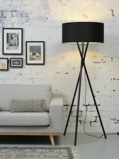 Stojací lampa Hampton černá 6030 různé barvy barva stínidla: smoke grey (SG), velikost: stínidlo 6030