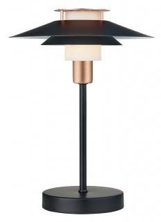 Stolní lampa Rivoli černá, měděná Rozměry: Ø  24 cm, výška 33 cm