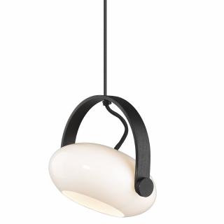 Stropní lampa DC opálové sklo/černá Rozměry: Ø  18 cm, výška 22 cm