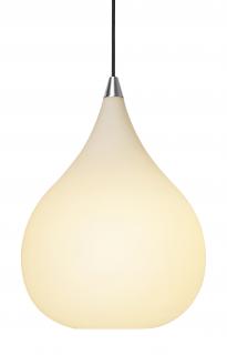 Stropní lampa Drops bílá, stříbrná Rozměry: Ø  30 cm, výška 42 cm