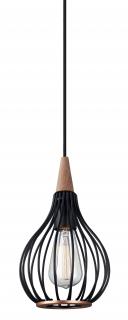 Stropní lampa Drops černá, hnědá Rozměry: Ø  17 cm, výška 28 cm