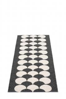 Vinylový koberec Pappelina POPPY Black/Vanilla velikost: 70x150cm