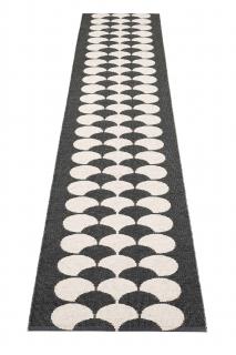 Vinylový koberec Pappelina POPPY Black/Vanilla velikost: 70x350cm