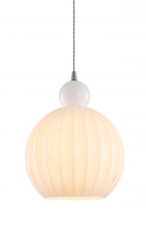 Závěsná lampa Ball Ball bílá Rozměry: Ø  15 cm, výška 23 cm