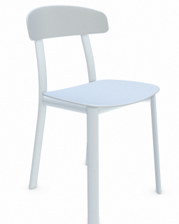 Židle Feluca Pop Barva kovové konstrukce: Embossed white 20, Barva sedáku a opěradla z recyklovaného plastu: white IS020