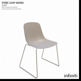 Židle Pure Loop Mono Sled Barva kovové konstrukce: Embossed sand S514, Barva sedáku a opěradla z recyklovaného plastu: Sand IS514