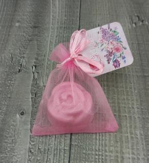 Mini mýdlo růžička,  květinové, růžové 20g