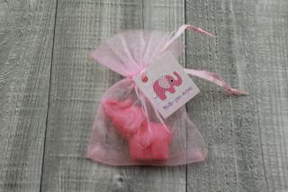 Mini mýdlo slon 3D růžový 30g