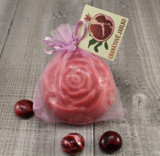 Mýdlo růže granátové jablko 90g-růžové