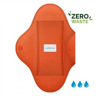 LadyPad látková vložka s vkládací vložkou Oranžová Velikost: L, Obal: Zero waste – bez plastového a papírového obalu