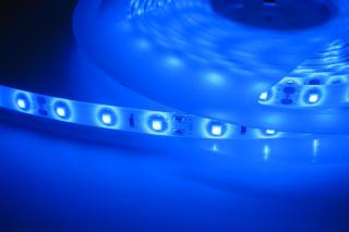 LED pásek samolepící 4,8W/m, 470lm, IP54, Ra>90 Barevná teplota: Modrá