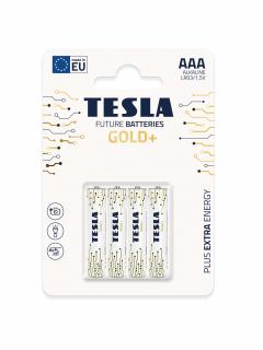 Tesla GOLD+ AAA tužková baterie 4ks, blistrová fólie
