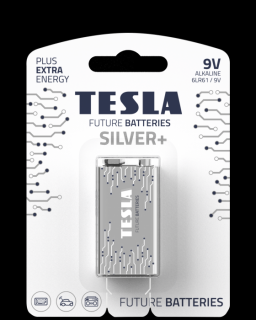 Tesla - SILVER+ Alkalická baterie 9V (6LR61, blister) 1 ks