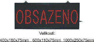 Info panel-DOUBLE-VOL./OBS. exteriér (Double LED display)