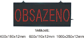 Info panel-DOUBLE-VOL./OBS. interiér (Double LED display)